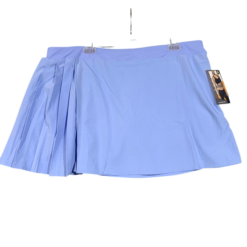New Avia Womens XL Light Blue Pleated WrapSkort Athletic Tennis‎ Golf Skirt